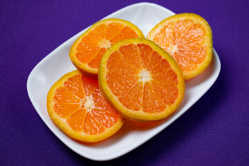 oranges on a plate