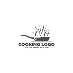 Restaurant cooking logo vector design in flat style