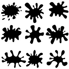 Abstract shape splatter illustration premium vector for graphic