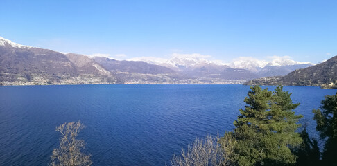 Extra wide view of the Lake of Como