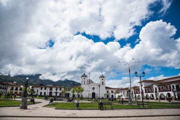Fototapeta na wymiar Plaza de Armas de Chachapoyas -Amazonas Perú.