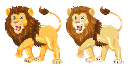 Barbary Lion cartoon illustration