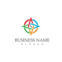 compass logo template vector icon illustration