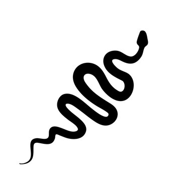 Snake Vector Icon, Viper Symbol, Serpent Sign