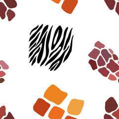 Animal mix print vector seamless pattern. Abstract background