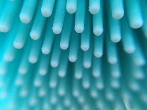 Abstract blue silicone rounded brushes