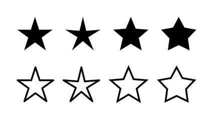 Star Icon set. rating icon vector. favourite star icon