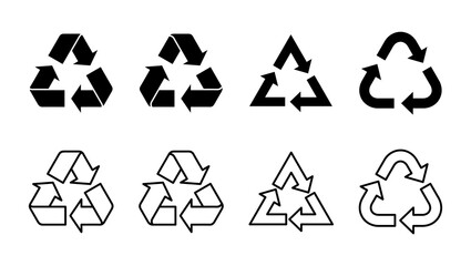 Recycle icon set. Recycling vector icon.