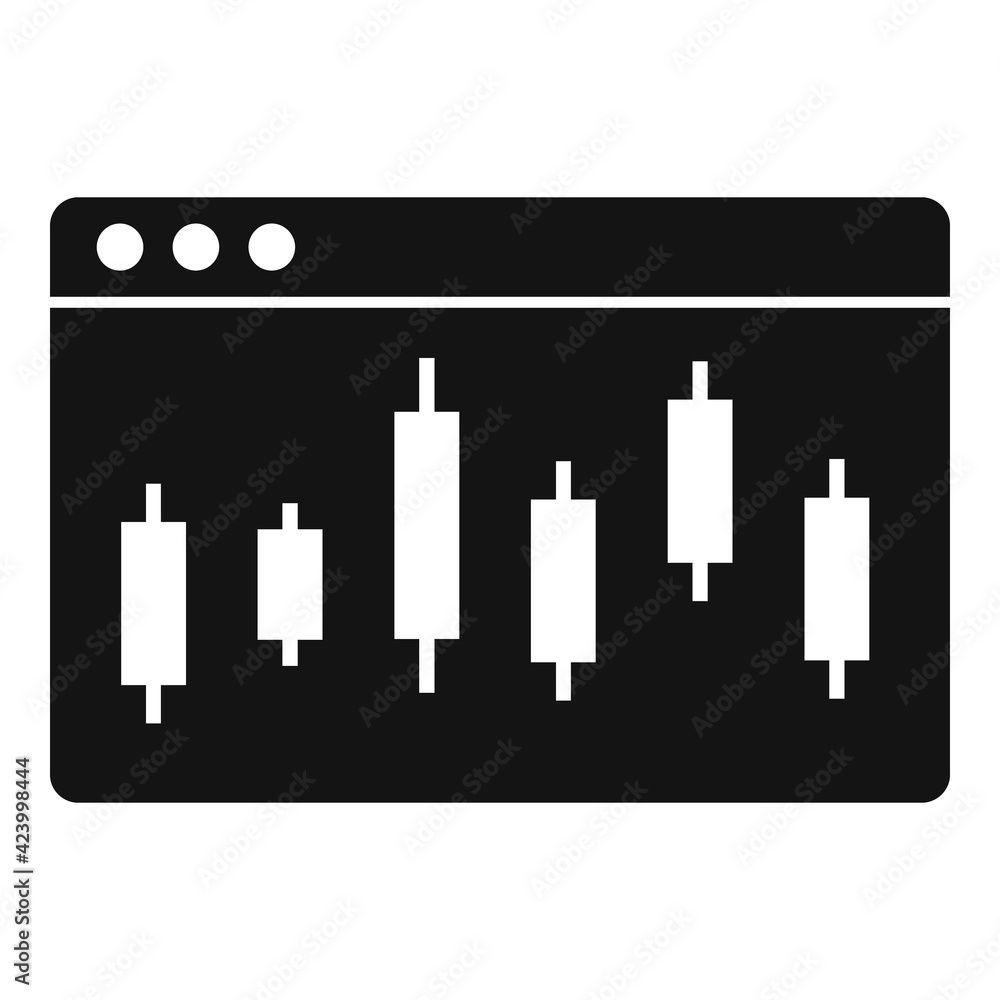 Poster trader web page icon, simple style