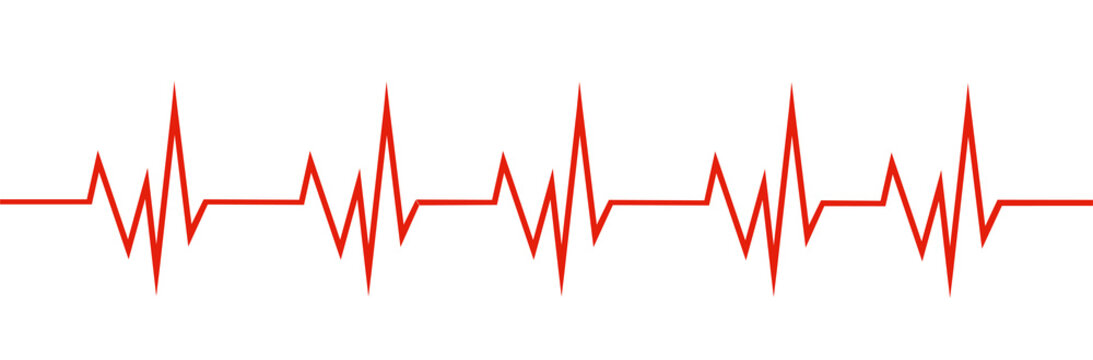 Heart line isolated vector. Heart rate concept. Medical health care.