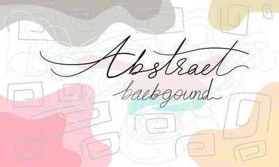 Abstract pastel background designed with minimalistic geometric shapes mixed with doodle. They can be used for wallpapers, card patterns, and more