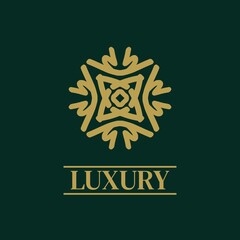 Mandala Geometric ornament logo Elegant premium icon vector design