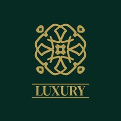 Mandala Geometric ornament logo Elegant premium icon vector design