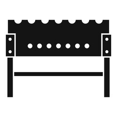 Coal brazier icon, simple style