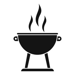 Fire brazier icon, simple style