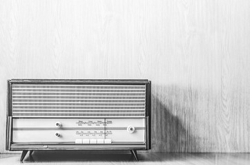 background with vintage radio