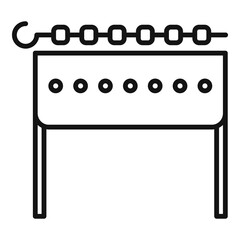 Coal brazier icon, outline style