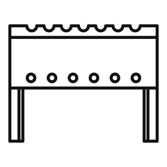Hot brazier icon, outline style