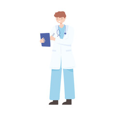 doctor with clipboard