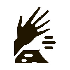 sowing seeds in ground glyph icon vector. sowing seeds in ground sign. isolated symbol illustration