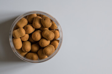 Boilies, fishing baits, close up, Fishing baits for carp. Baits for carp. Carp feeder. Carp fishing