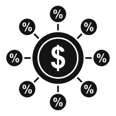 Credit scheme star icon, simple style