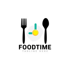 Food time logo icon vector template.