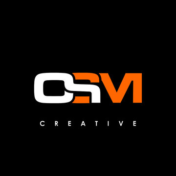 OSM Letter Initial Logo Design Template Vector Illustration