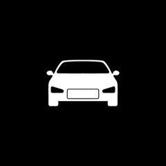 Car icon isolated on dark background