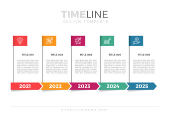 Timeline infographics icons for business data visualization. - obrazy, fototapety, plakaty