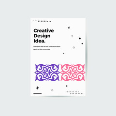 Amazing business presentation vector A4 vertical orientation front page mock up. Modern corporate report cover abstract geometric illustration design layout. Company identity brochure template. EPS10.