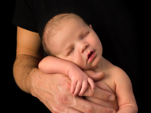 Closeup of newborn baby
