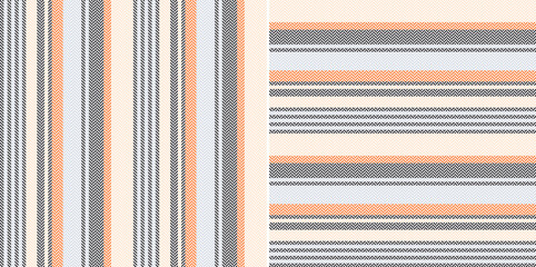 Stripe pattern textured in blue, orange, light pink. Seamless herringbone background graphic for spring summer dress, skirt, shirt, top, shorts, other modern womenswear fashion textile print.