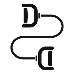 Muscle stretch icon, simple style