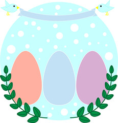 Easter greeting card design illustration