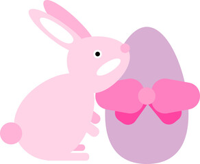 Obraz na płótnie Canvas Easter bunny with egg illustration