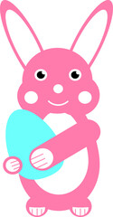 Easter bunny with egg illustration