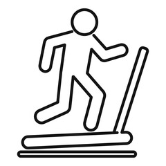 Run treadmill icon, outline style