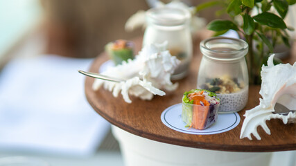 Delicious Spring Roll With Chicken And Vegetable