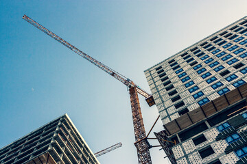 Fototapeta premium Building of a new appartement block
