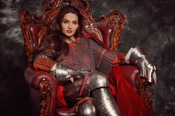 magnificent princess in armour
