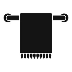 Bathroom heated towel rail icon, simple style