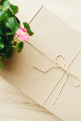 cardboard box on light background