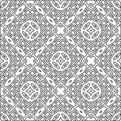 Fototapeta premium Geometric vector pattern with triangular elements. Seamless abstract ornament for wallpapers and backgrounds. Black and white colors. 