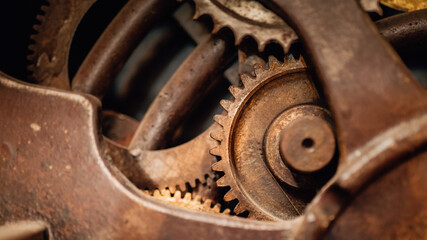 Gear Machine In Black And White Tone 