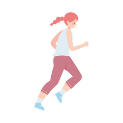 girl running activity