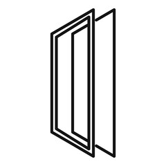 Window protective glass icon, outline style