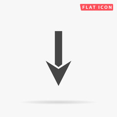 Down Arrow flat vector icon