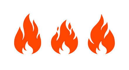 Fire, flame. Red flame collection set