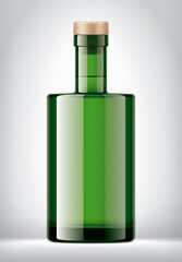 Color Glass Bottle on background. 